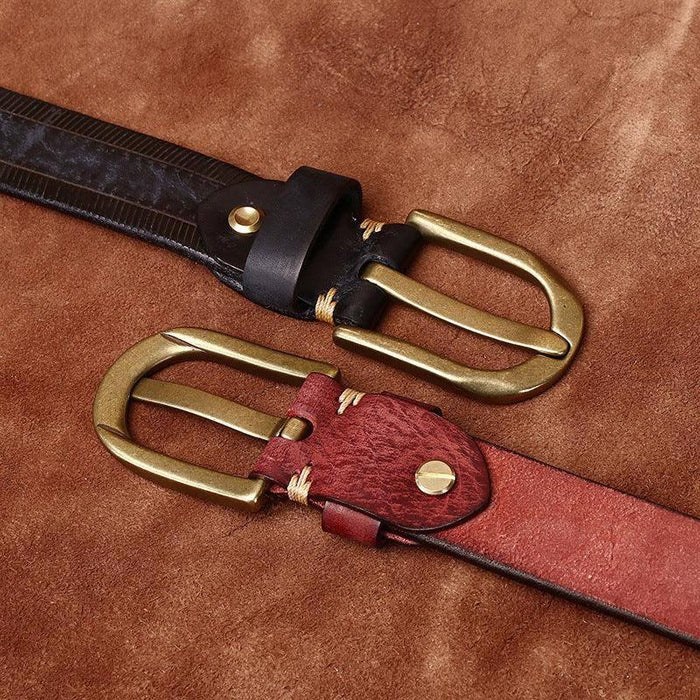 Classic Leather Belt For Women or Men, Diya Model