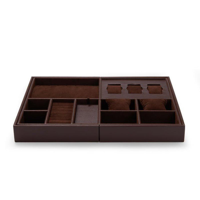 Coffee Retractable Jewelry Storage Tray