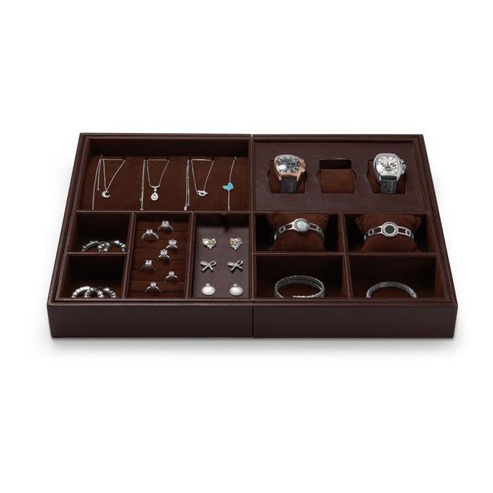 Coffee Retractable Jewelry Storage Tray