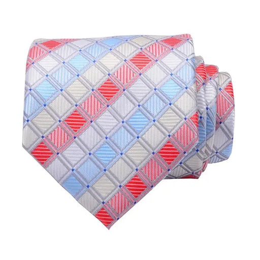 Colorful Checkered Silk Necktie for Classy Men