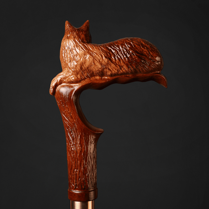 Comfort Grip Cat Walking Cane, Ergonomic, Artistic