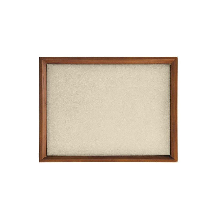 Cream White Large Flat Wood Jewelry Tray