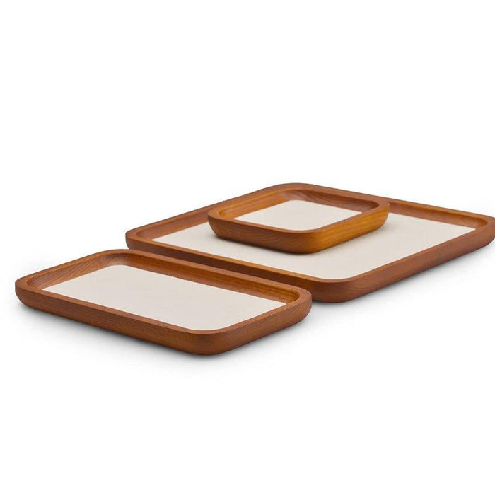 Cream White Medium Wood Jewelry Display Tray