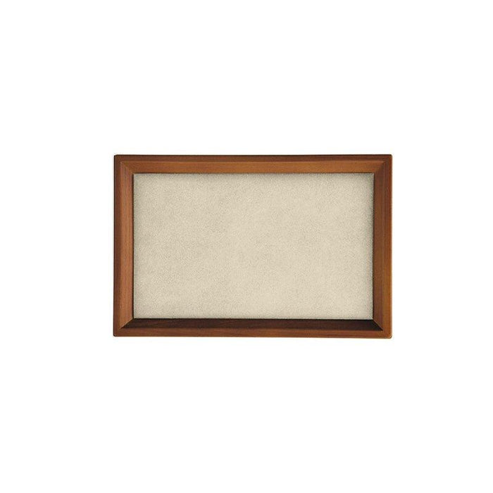 Cream White Small Flat Wood Jewelry Tray