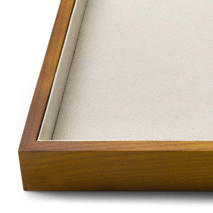 Cream White Wood Flat Stackable Jewelry Tray