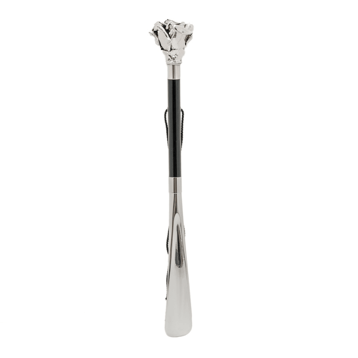 Stylish Silver Rose, Classic Perfect Shoe Horn Art