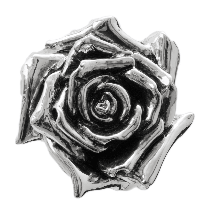 Stylish Silver Rose, Classic Perfect Shoe Horn Art