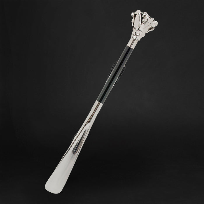 Stylish Silver Rose, Classic Perfect Shoe Horn Art