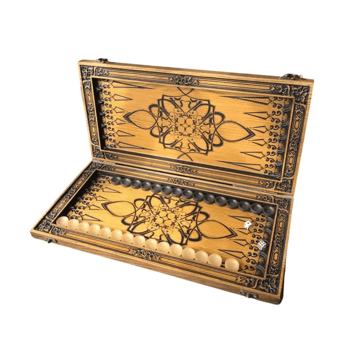Custom Wooden backgammon "Horse", 46×23×3 cm