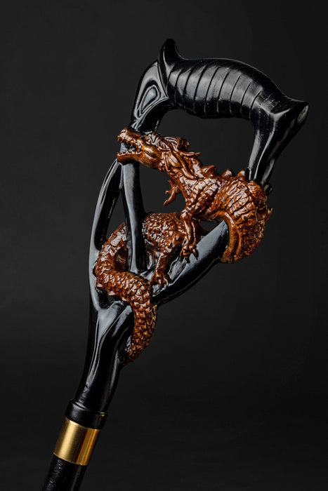 Unique Dragon Handle Walking Cane, Fashionable