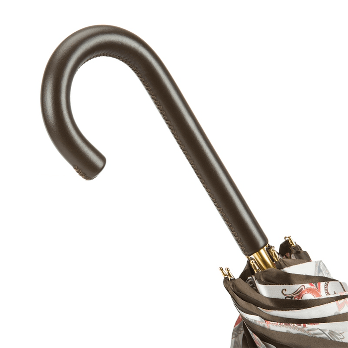 Leather Handle Classic Double Cloth Umbrella Unique