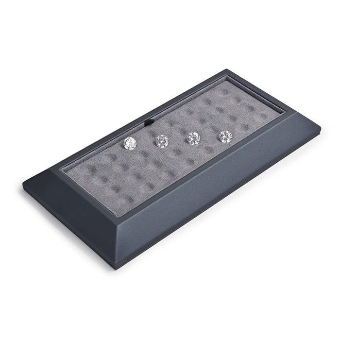 Dark Gray Premium Leather Beads and Gems Organizer Tray
