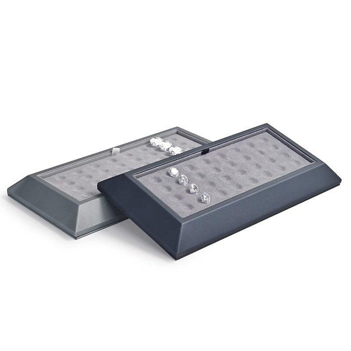 Dark Gray Premium Leather Beads and Gems Organizer Tray