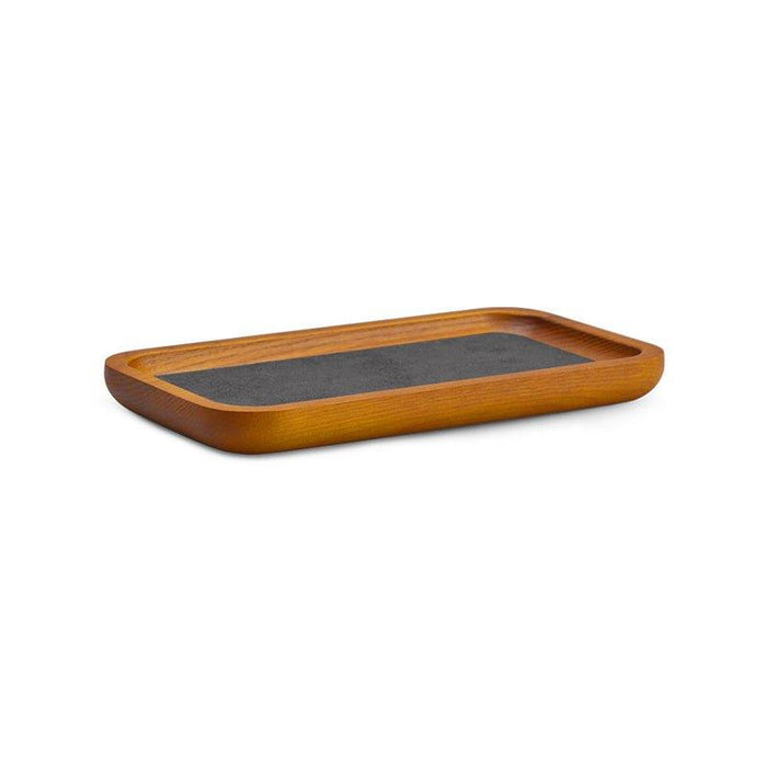 Dark Gray Rectangle Wood Jewelry Display Tray