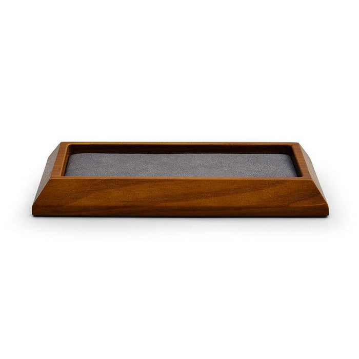 Dark Gray Rectangle Wood Jewelry Tray for Showcase Display