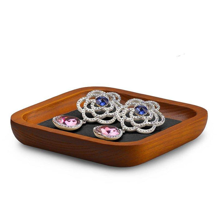 Dark Gray Small Wood Jewelry Display Tray
