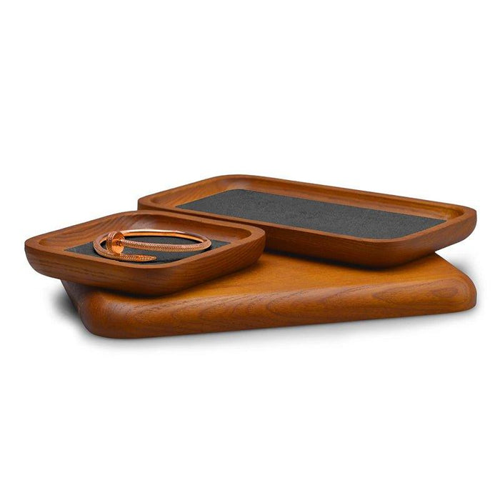 Dark Gray Small Wood Jewelry Display Tray