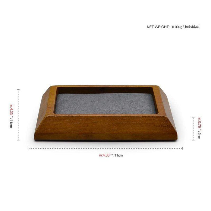Dark Gray Small Wood Jewelry Tray for Showcase Display
