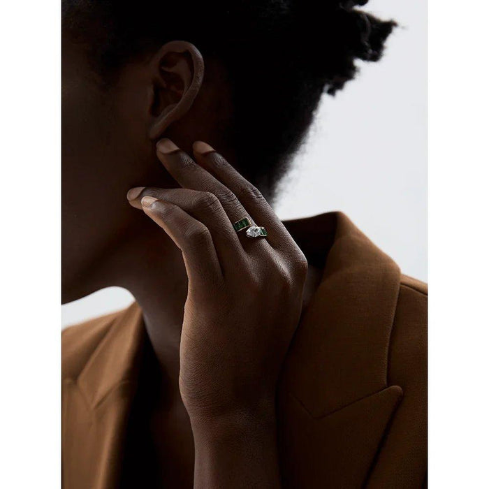 Luxury Golden Ring with Unique Crystals