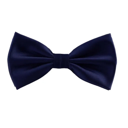 Navy Blue Silk Pre-Tied Bow Tie for Classy Men