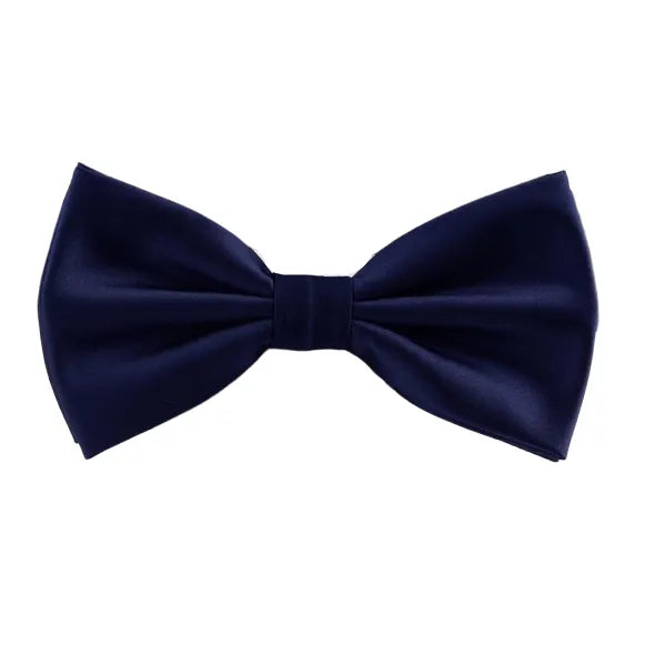 Navy Blue Silk Pre-Tied Bow Tie for Classy Men