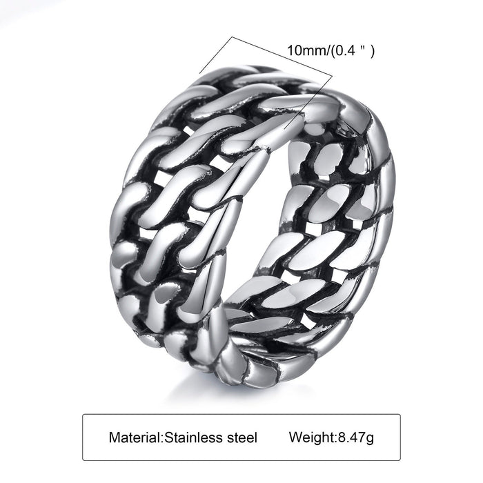 Stainless Steel Celtic Triple Knot Rune Ring