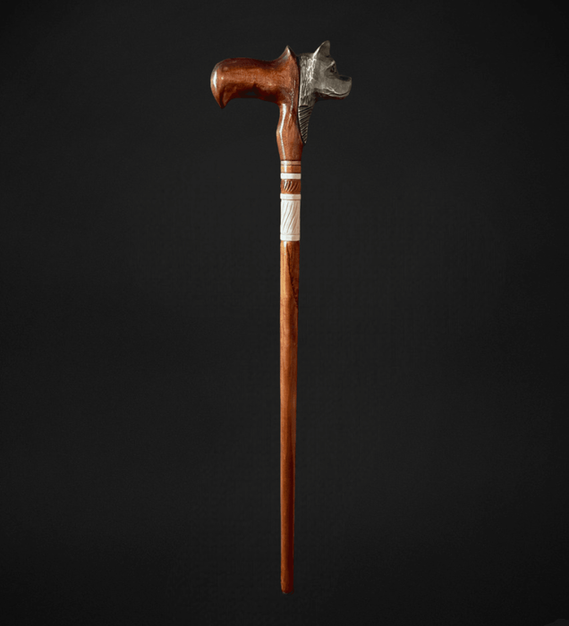 Design Wolf Handle Walking Cane For Mobility Issues