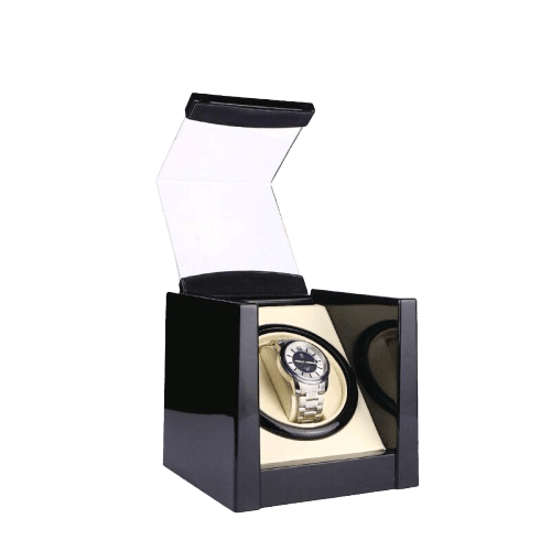 Designer Black Wooden Watch Winder with 1 Slot