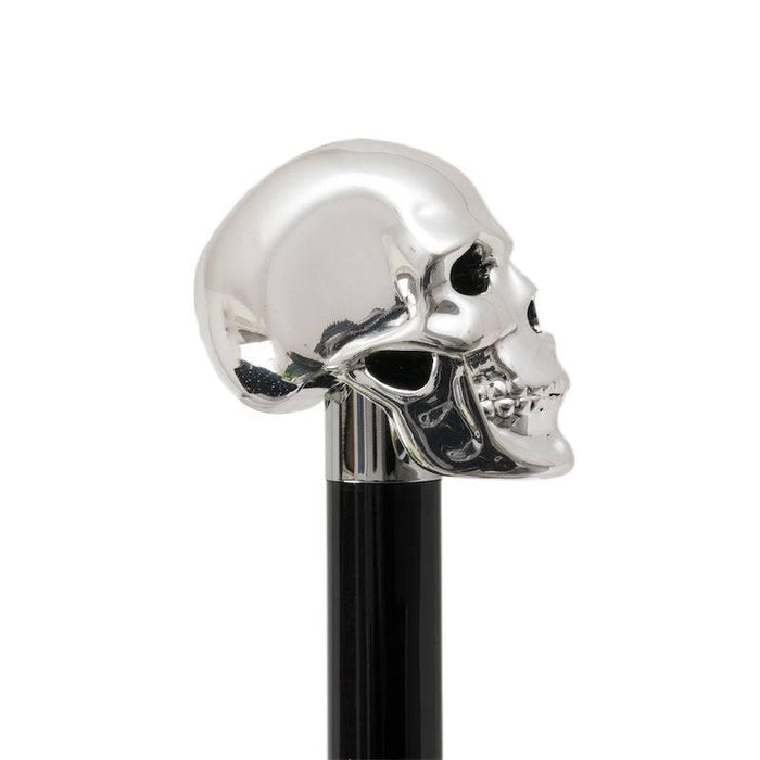 Designer Silver Skull Walking Stick Handle