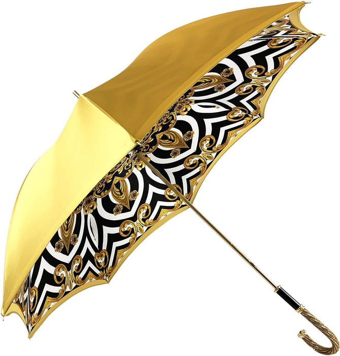 Designer Umbrella In Fantastic Double Yellow Gold Cloth
