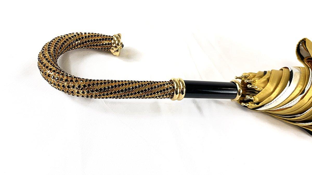 Designer Umbrella In Fantastic Double Yellow Gold Cloth