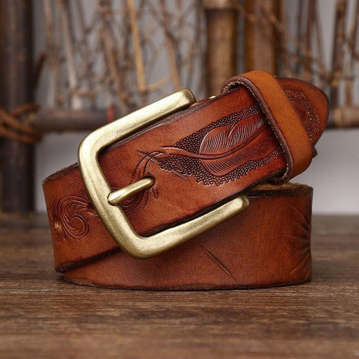 Designer Vintage Leather Belt For Women, Deepak Model