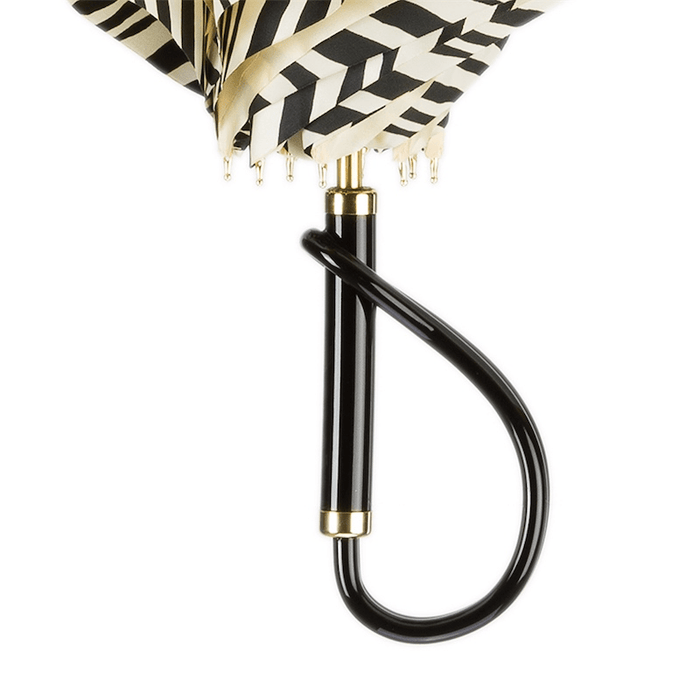 Zebra Interior Ivory Designer Double Cloth Umbrella
