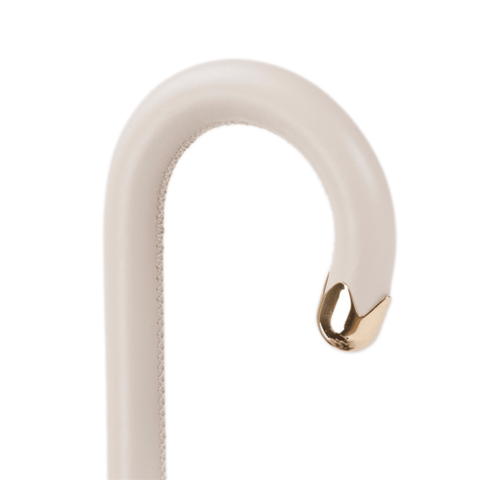 Double Cloth Awesome Ivory Umbrella with Leather Handle