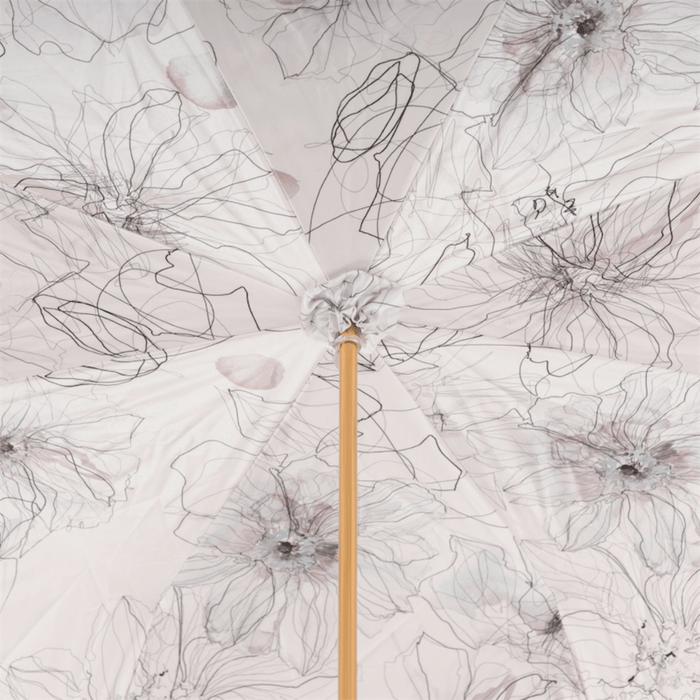 Double Cloth Awesome Ivory Umbrella with Leather Handle