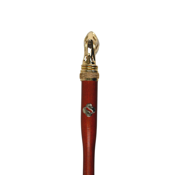 Luxury Double Cloth Umbrella - 24K Goldplated Handle