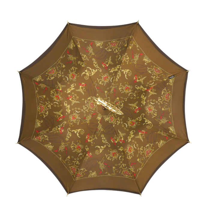 Luxury Double Cloth Umbrella - 24K Goldplated Handle