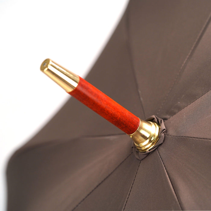 Luxury Double Cloth Umbrella - 24K Goldplated Handle