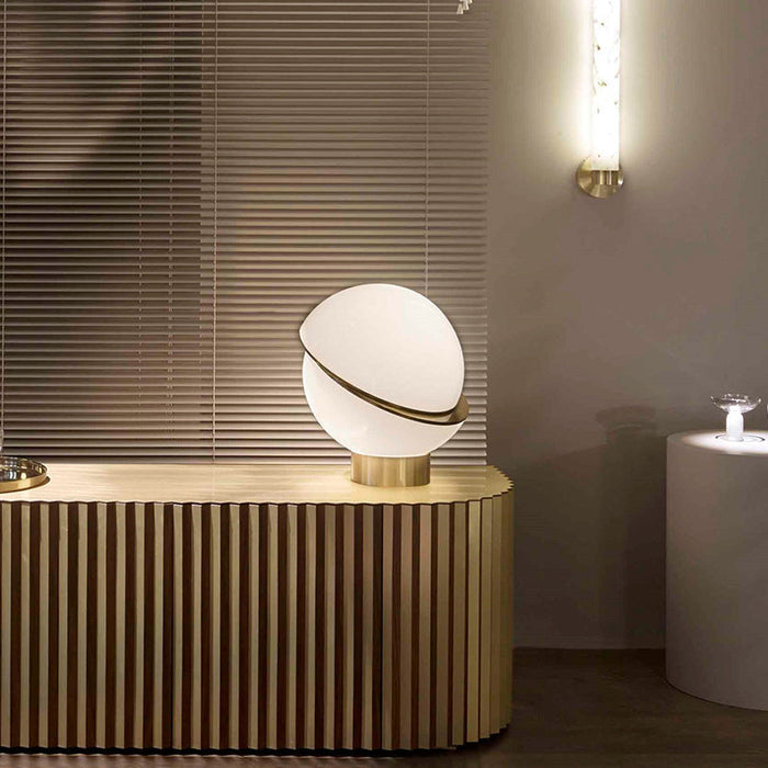 Chic Golden and White Lamp for Home and Office