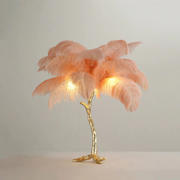Elegant Feather-Inspired Floor Lamp with a Soft and Luxurious Design