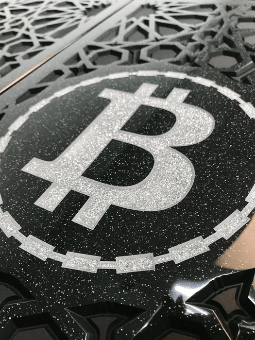 Stone Backgammon, Bitcoin Symbol On Top, Game Board, Limited