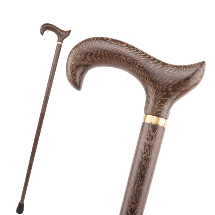 Elegant Derby Walking Cane For Men, Ergonomic Handle Grip