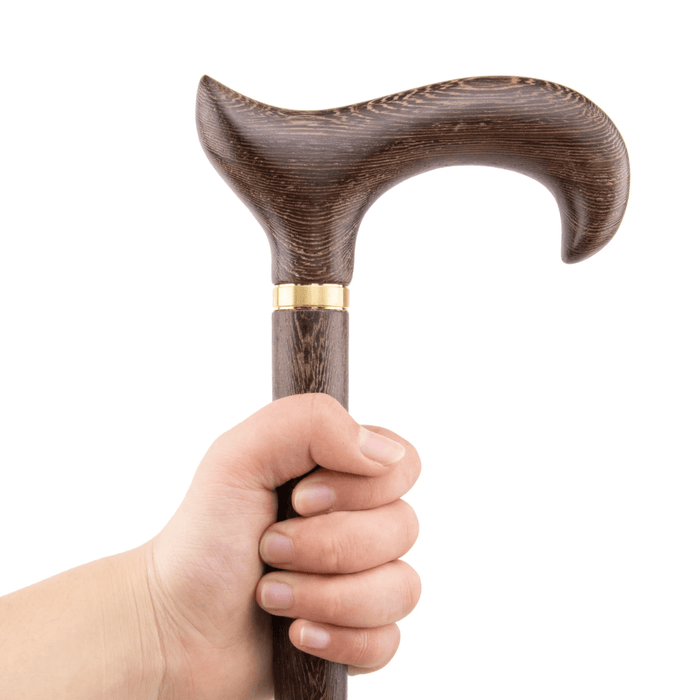 Elegant Derby Walking Cane For Men, Ergonomic Handle Grip