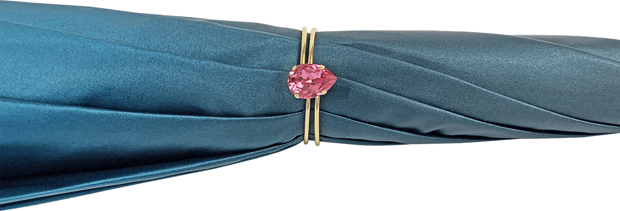 Elegant Floral Umbrella in Refined Octane