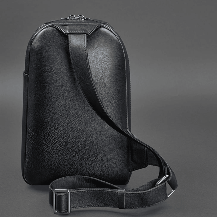 Elegant Handmade Premium Leather Men's One-Shoulder Sling Backpack
