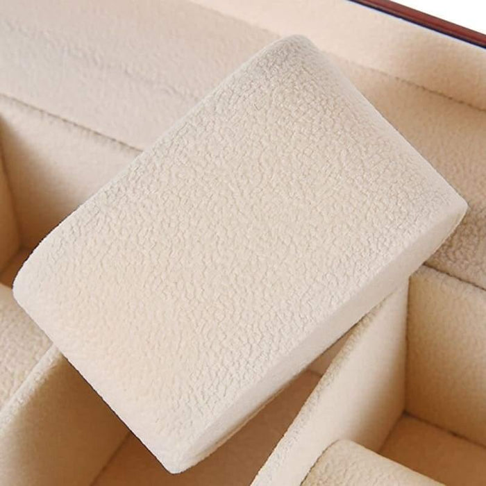 Elegant Red Wooden Watch Box with 5 Slots