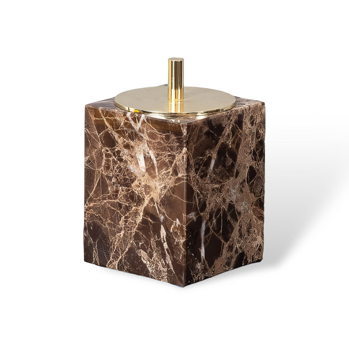 Elegant Brown Dark Marble Bathroom Set