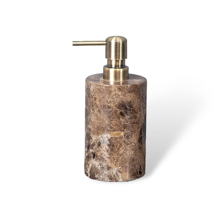 Elegant Brown Dark Marble Bathroom Set