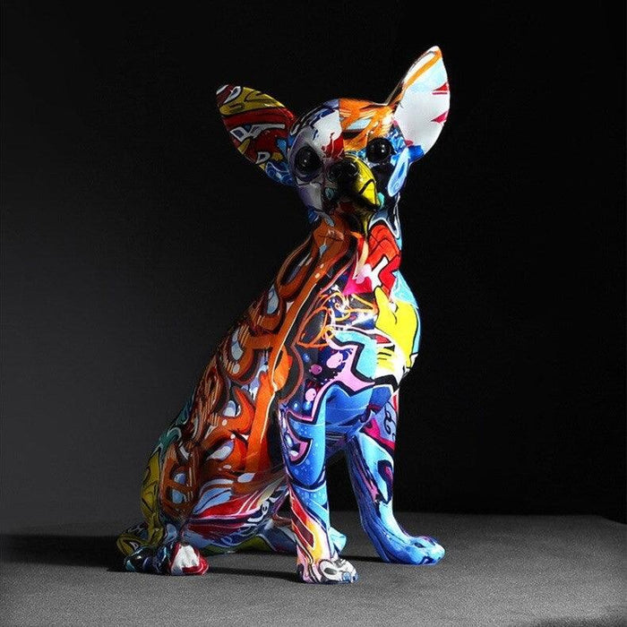 Painted Chihuahua Statuette