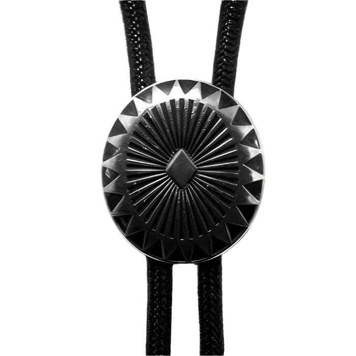 Vintage Cowboy Bolo Tie with Jazz Hat Pendant